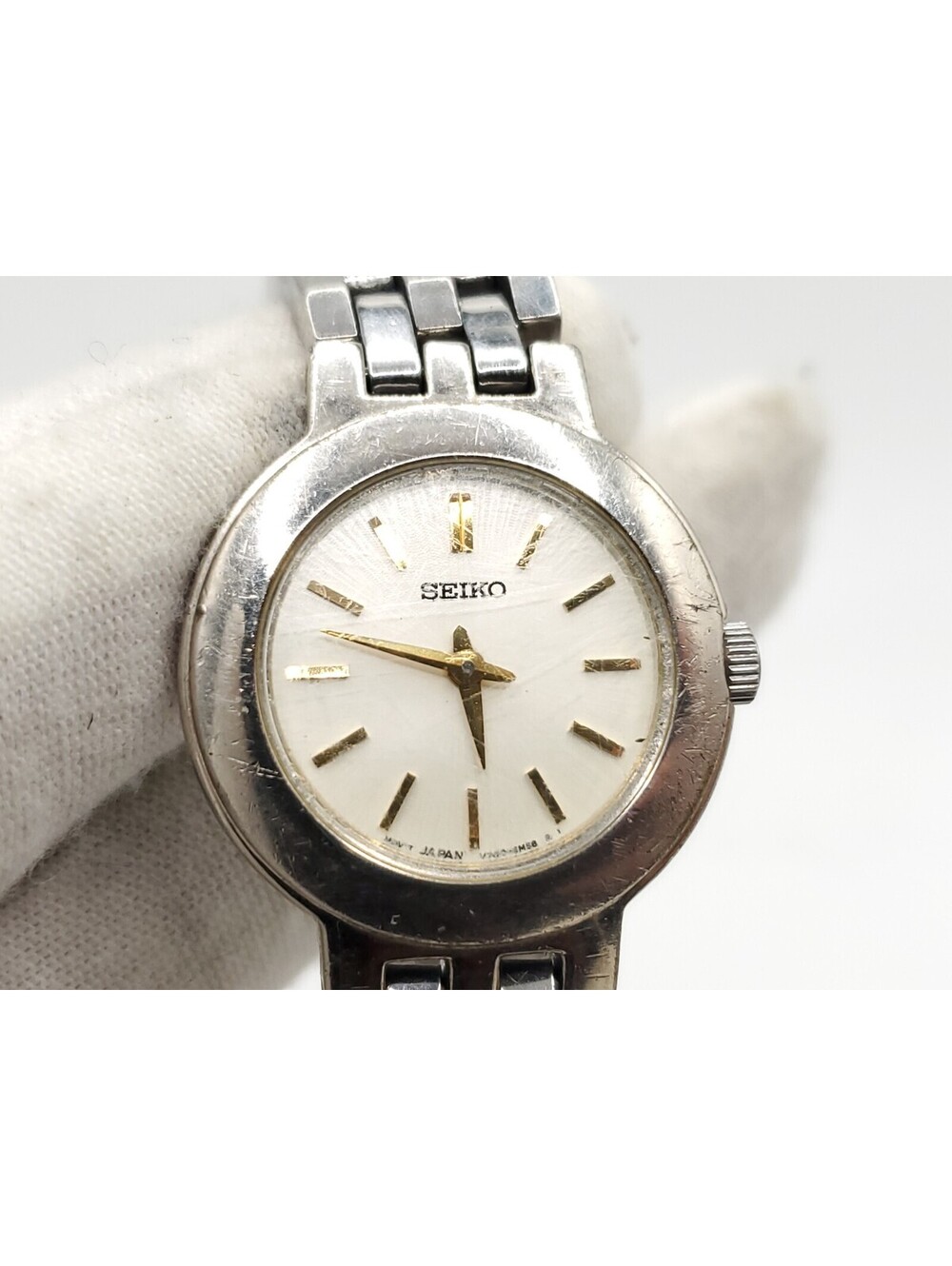 Seiko Quartz Watch Womens 25mm New Battery Silver Tone Round White Dial - Picture 6 of 15